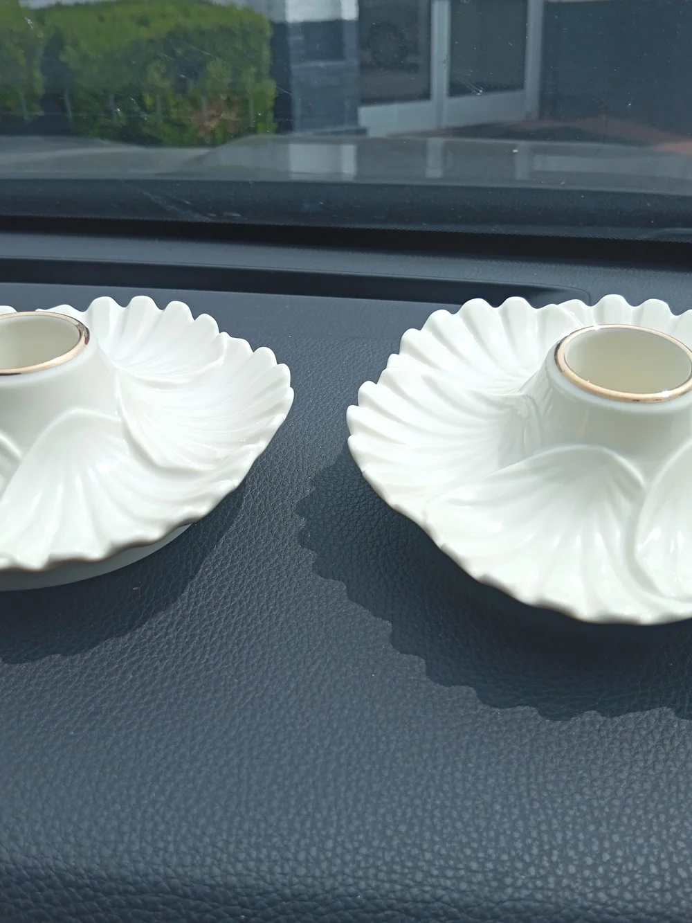 Lenox Cream Ceramic Scalloped Berry Bowls - Pair